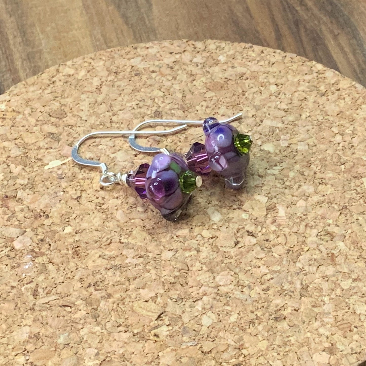 Earrings: Wild Orchid Small Bead
